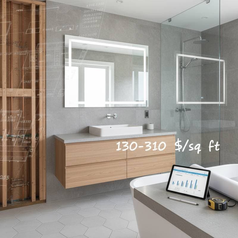 Featured image for Bathroom Remodels Cost $130-$310 Per Square Foot in 2025