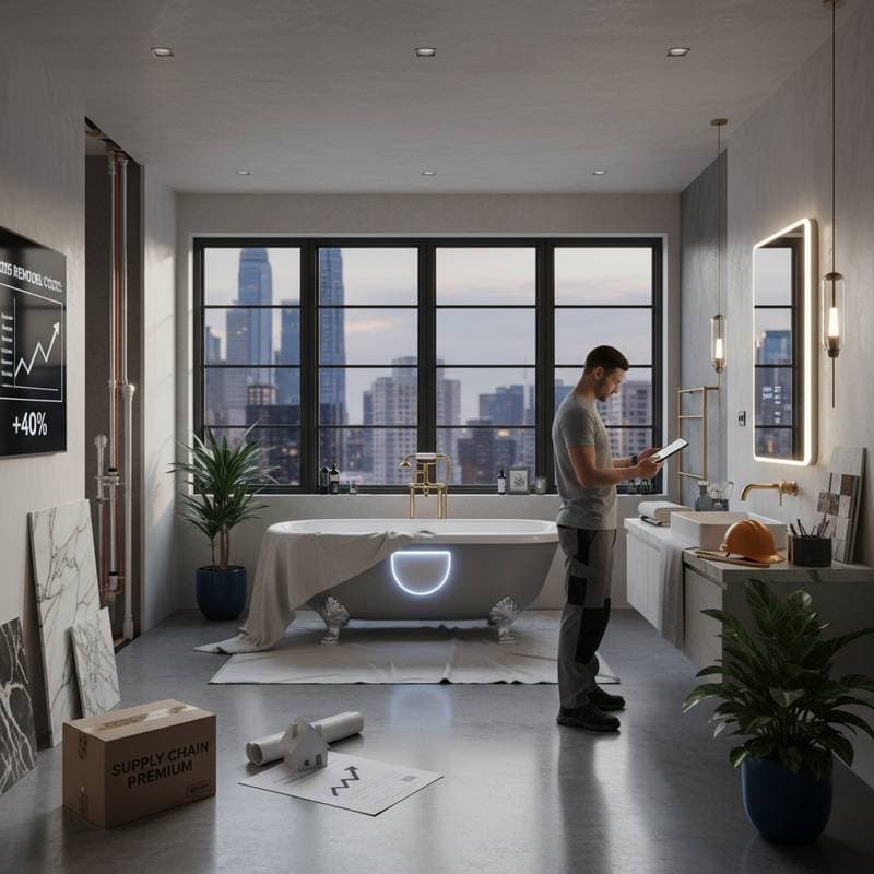 Featured image for Why 2025 Bathroom Remodels Cost 40% More Now