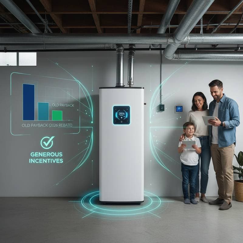 Featured image for 2026 Rebates Cut Heat Pump Water Heater Payback Time