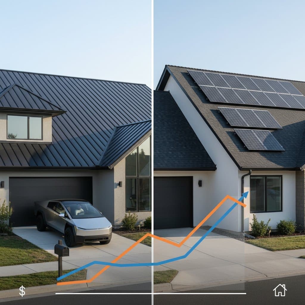 Featured image for Tesla Solar Roof Costs 2-3x More Than Panels