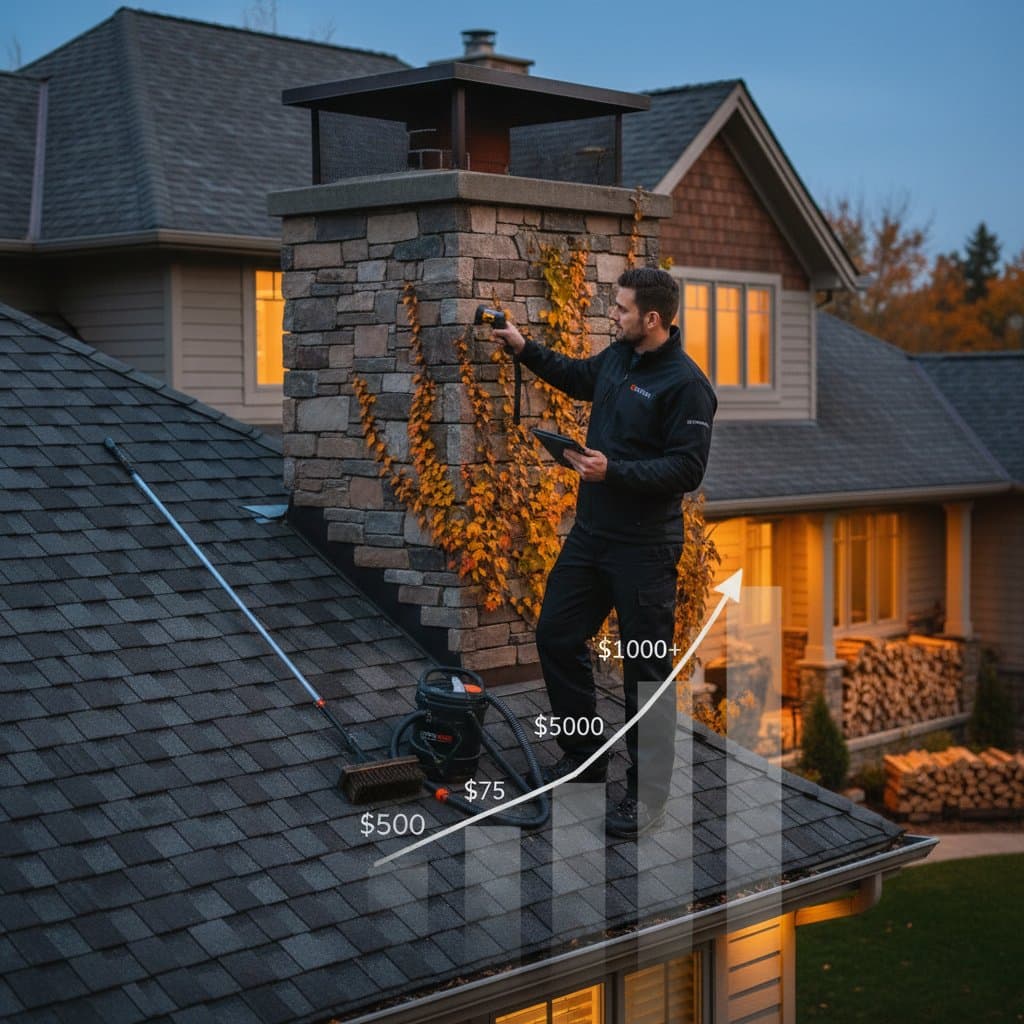 Featured image for Fall Chimney Inspection Costs $75 to $500