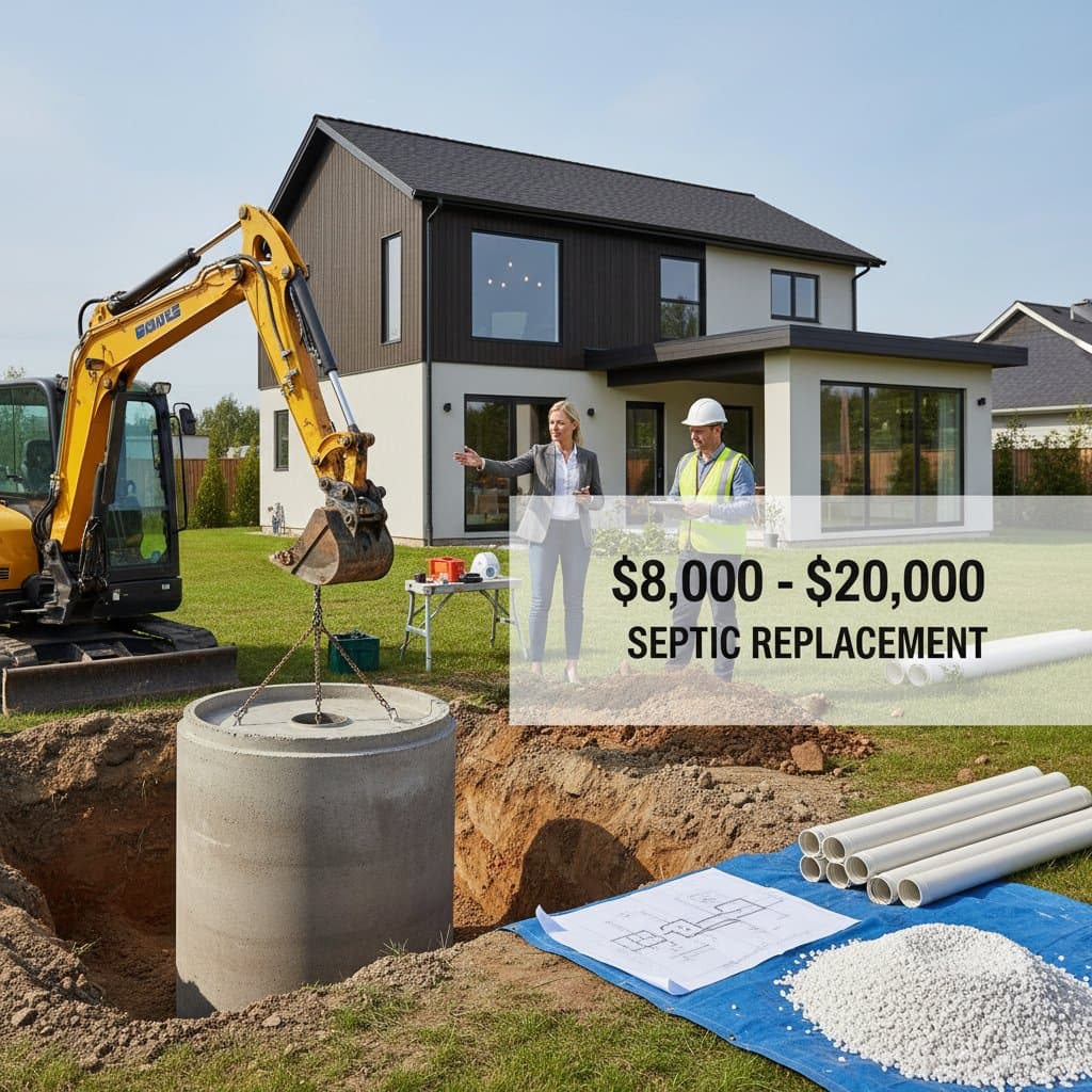 Featured image for Septic Replacement Costs $8K-$20K: What Drives the Price