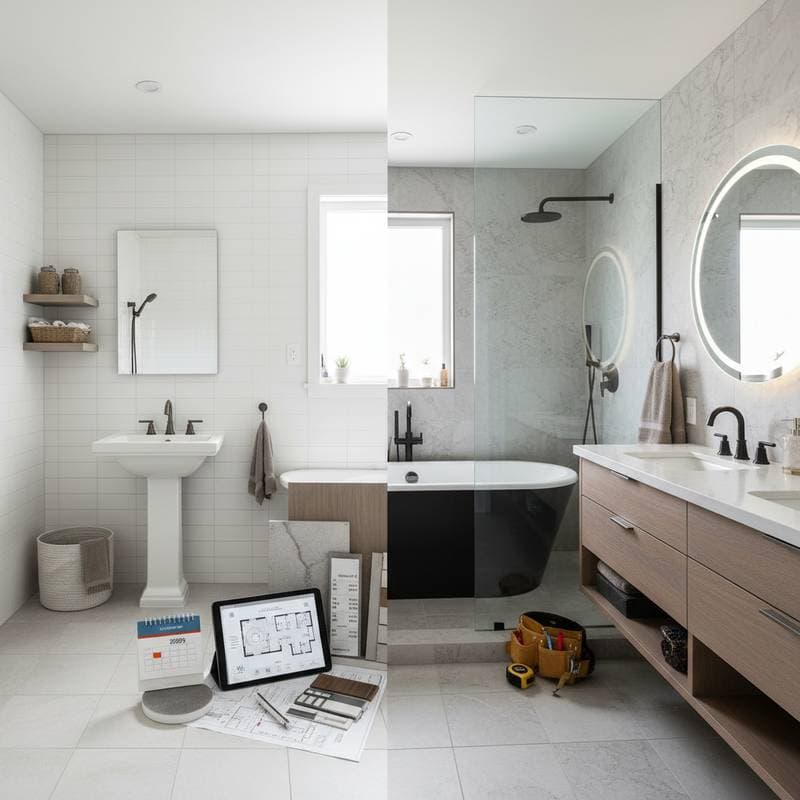 Featured image for Bathroom Remodel Costs: $9K to $28K in 2025