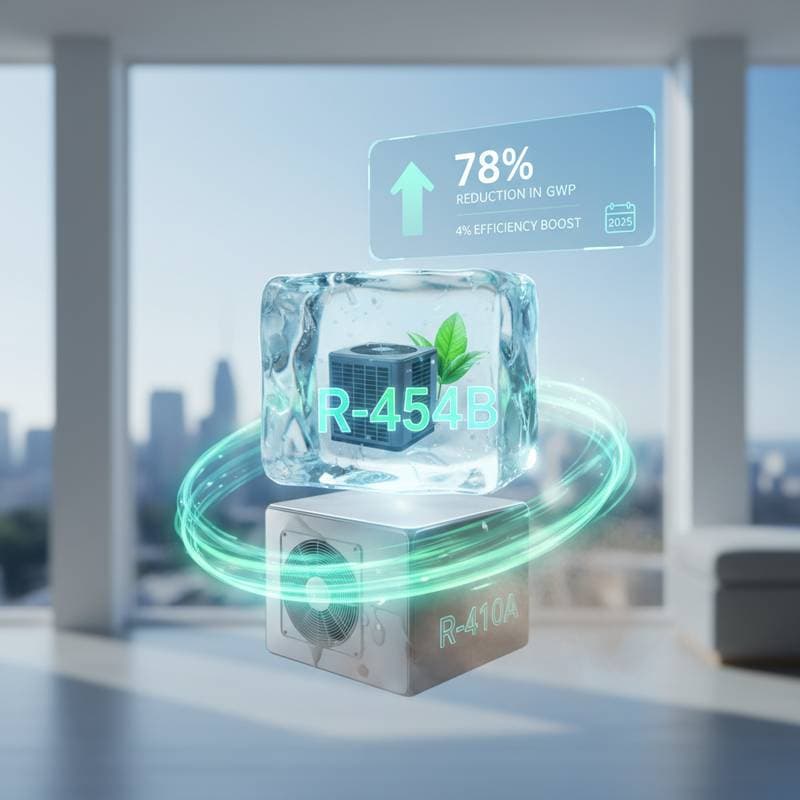 Featured image for R-454B Refrigerant Cuts AC Climate Impact 78%