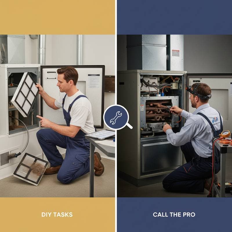 Featured image for DIY Furnace Tasks vs When to Call the Pro