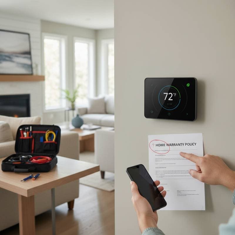 Featured image for Smart Thermostats Live in a Home Warranty Gray Area