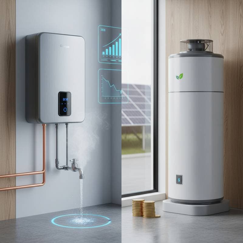 Featured image for Tankless vs Heat Pump: Which Cuts Your 2026 Bill More